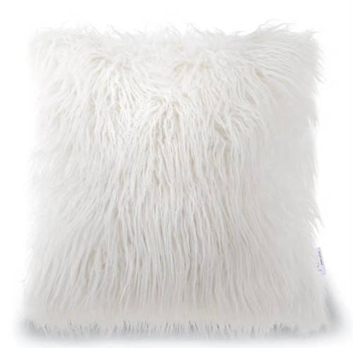 fluffy cushion cover -only cover-white