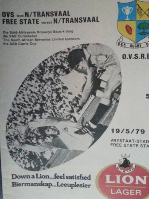 Programme OFS / Northern Transvaal 19/5/79 Bloemfontein