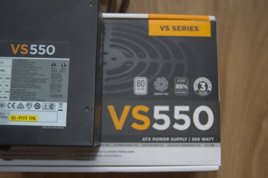 Corsair 550 Watt 80 PLUS® White Certified PSU