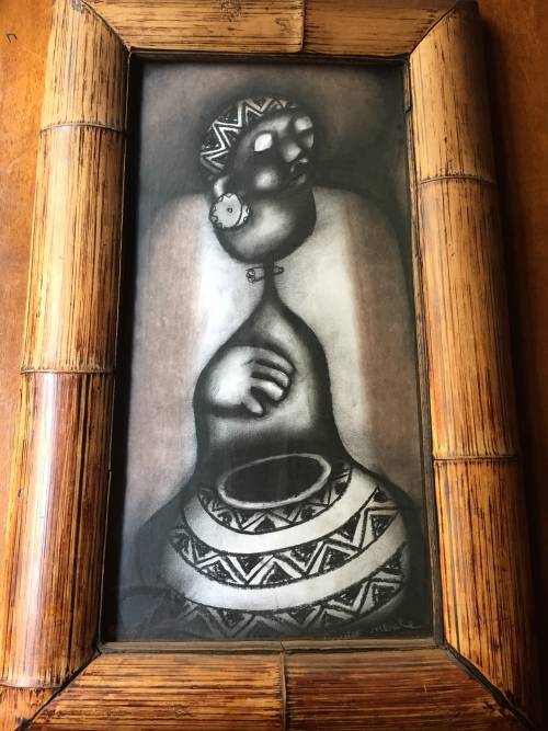 DAVID MBELE SOFT PASTELS ON PAPER NICELY FRAMED