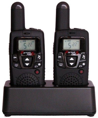 2 x Zartek PRO 8 two-way radio includes dual desktop charger, USB charger cable, - Buy Now Pay Later