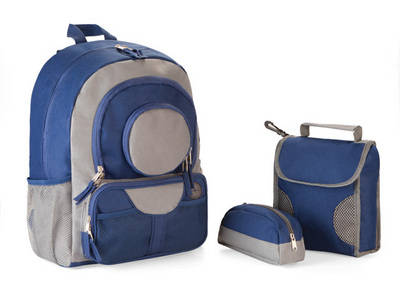3 in 1 backpack with cooler bag and pencil case