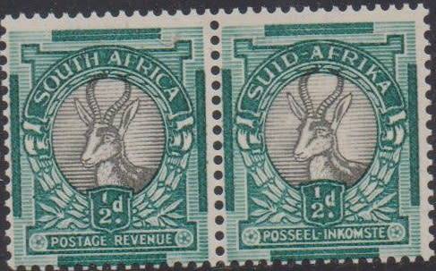 1937 d Hyphenated pair with scarce listed variety in MNH-condition