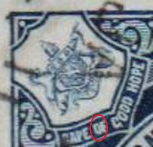 1910 2&1/2d Union commemorative single with scarce listed variety in VFU-condition