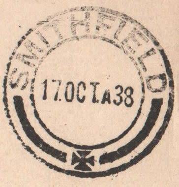 1938 Voortrekker commemorative cover with scarce Smithfield cancellation in VFU-condition