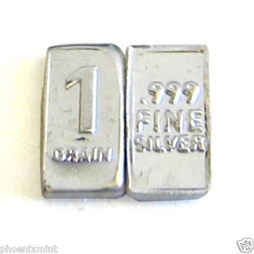 INVEST!! 1 Grain 999 fine silver bullion bars - 25 available!! The future of investment! SILVER!!