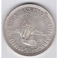 UNION SILVER!! Immaculate condition! 1952 CROWN! FIVE SHILLING! Collectors item!