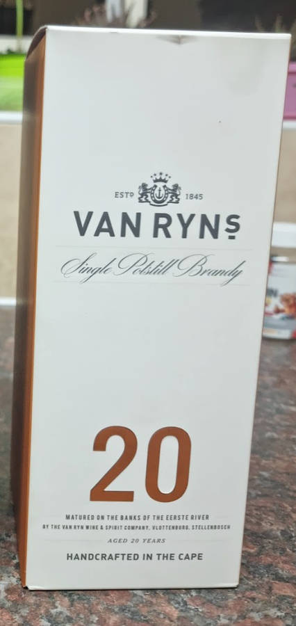 VAN RYNS 20 YEAR SINGLE POTSTILL BRANDY