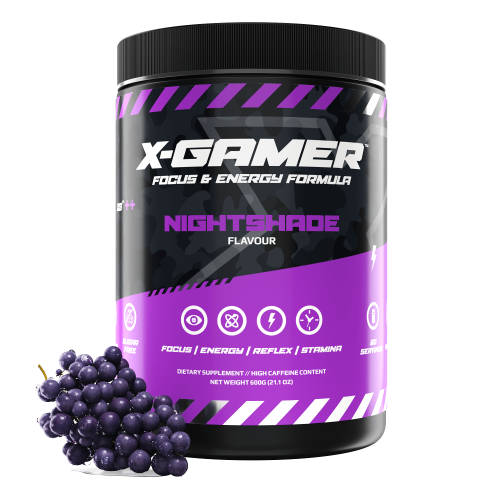 X-Gamer 600g X-Tubz Nightshade Energy Drink and Vitamin Supplement (new and sealed)