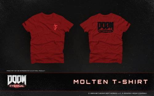 DOOM Eternal - Molten T-shirt - Size XL - Red (new and sealed)
