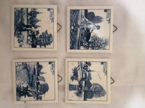 Small antique wall painting made in Holland