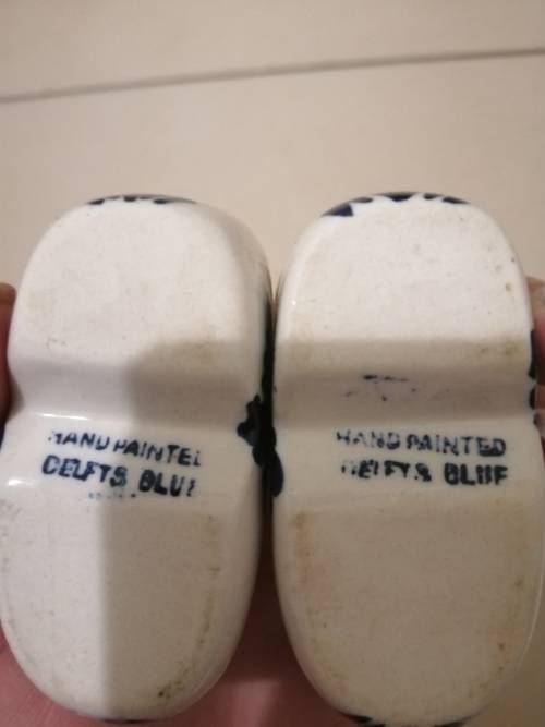 Antique hand painted cloggs