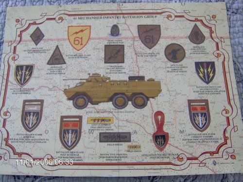 61 Mechanised Infantry Chart