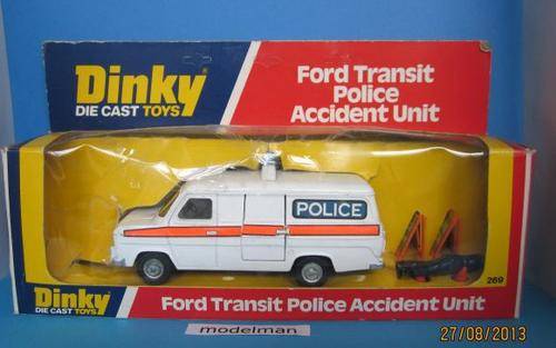 ENGLISH DINKY FORD POLICE VAN--BOXED