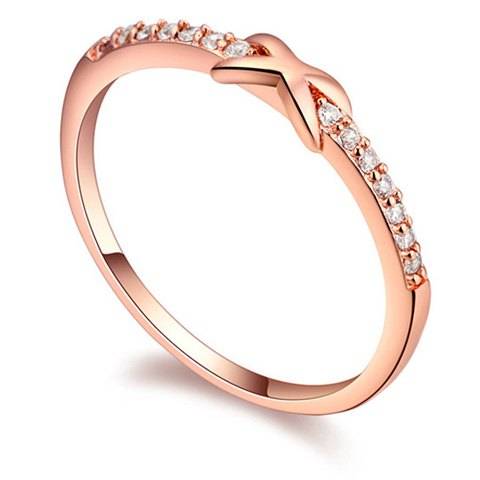 Chic Zircon Inlaid Knot Design Ring For Women
