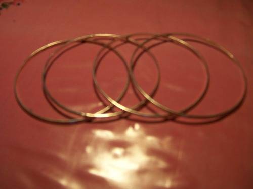 Sterling Silver 2mm D-Shape Bangles. Hallmarked 925. 4 Available.