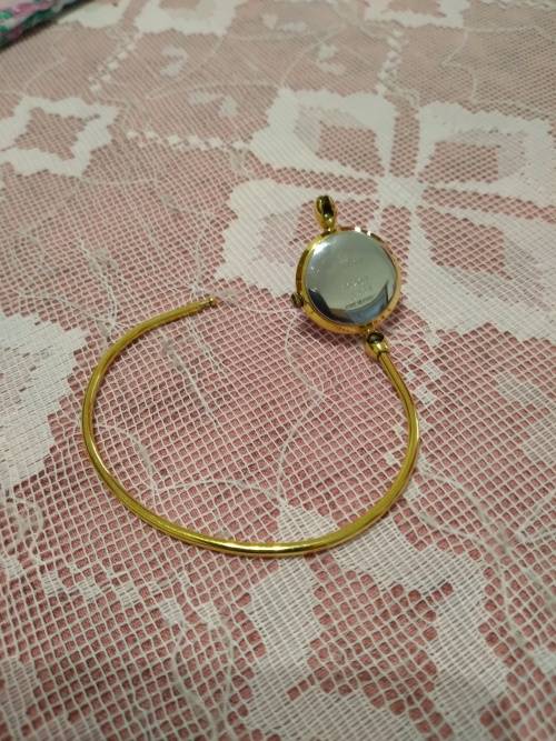 Gold Plated Michel Herbalin Bangle Watch in Absolute Spotless Condition!