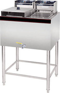 SPAZA FRYER DOUBLE ELECTRIC 14LX2 =28 L BRAND NEW IN WITH NIGHT LID AND STAND