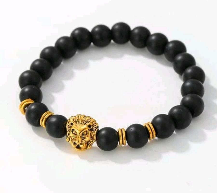 2pc mens luxurious Quartz Watch set with lion bracelet