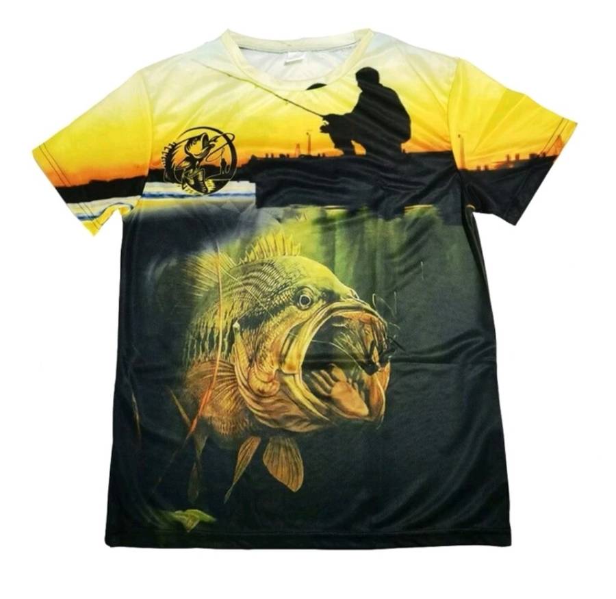 3 D fishing T shirt  short sleeve