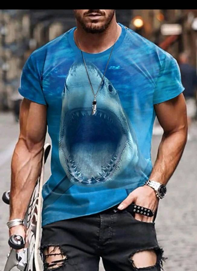 Amazing luxurious 3D Shark printed T shirts