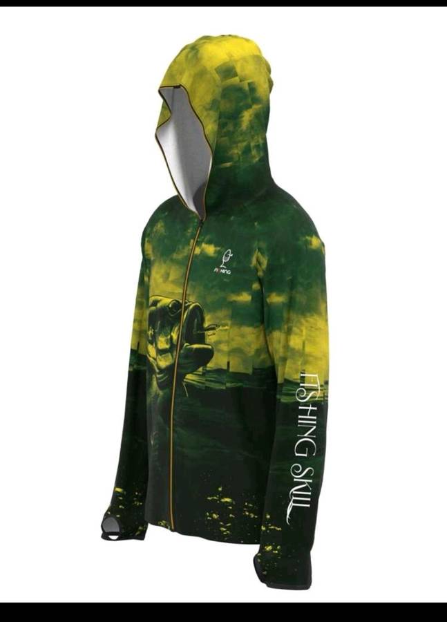 Mens luxurious deap sea fishing hoodie.