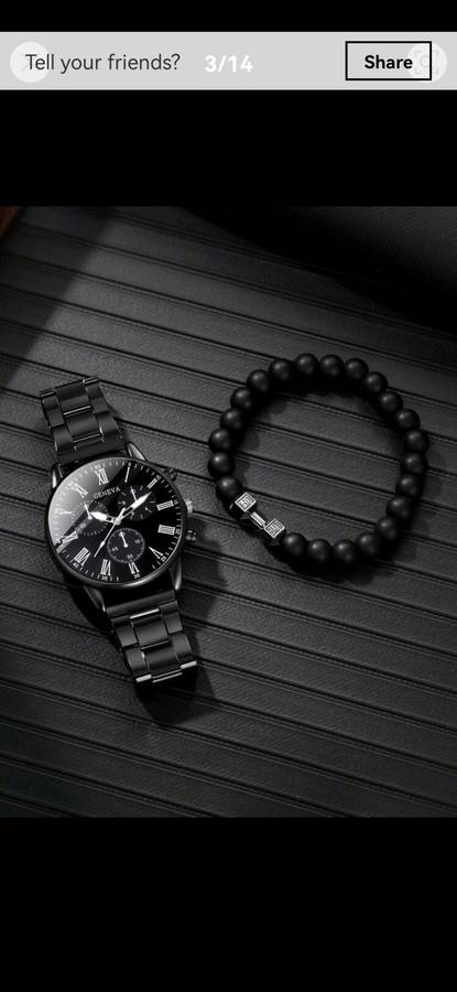 Wow amazing luxurious Men`s 2pc Quartz Watch set