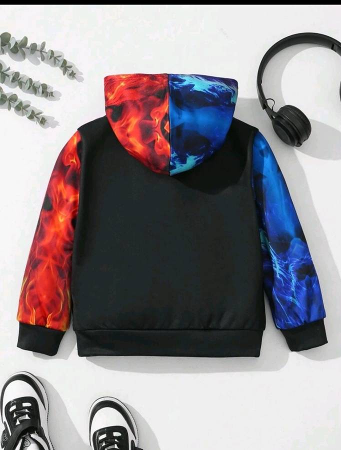 Kiddies 3D printed animal printed hoodie 6 years