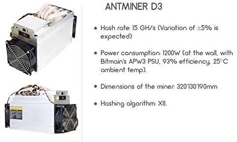 Bitmain Antminer D3 - 1200w