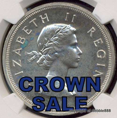 CROWN SALE !!! 1959 - PF65 - 5 SHILLING !!! HIGH GRADE !!! Only 950 minted- THE SCARCEST OF ALL