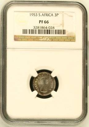 PROOF 1953 ***3P *** GRADED PF66 *** SECOND HIGHEST GRADE