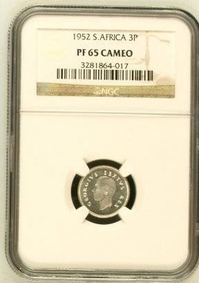 PROOF SALE *** 1952 *** 3P *** PF65 CAMEO