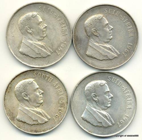 4 x 1967 Silver R1's *** AU to Unc *** bid per coin