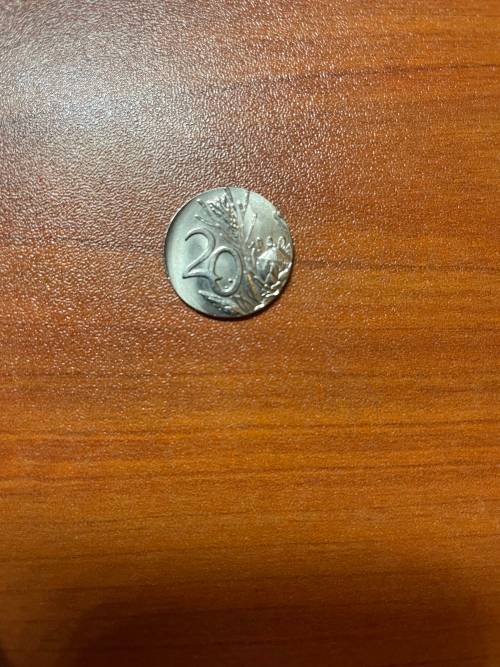 Rare 20c error coin - a beautiful rendition slightly smaller than a R1, one the best i have seen,unc