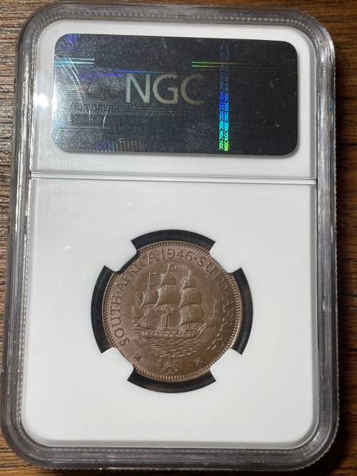1946 1/2p Ngc grade MS63BN