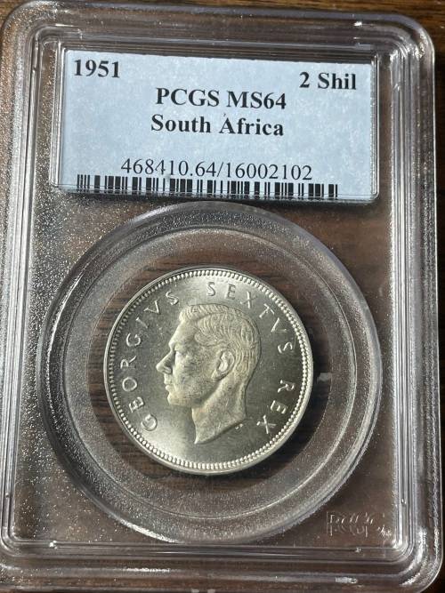 1951 2 shilling PCGS MS64 brilliant uncirculated