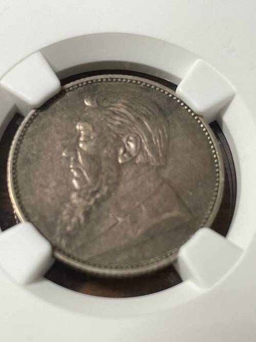 1895 1 Shilling NGC graded AU53