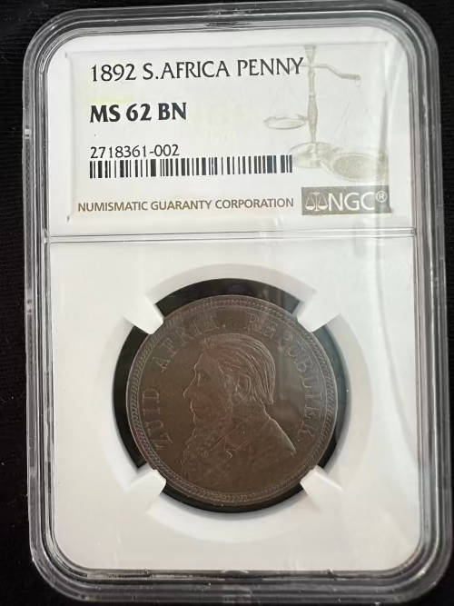 1892 * PENNY * NGC graded MS62bn