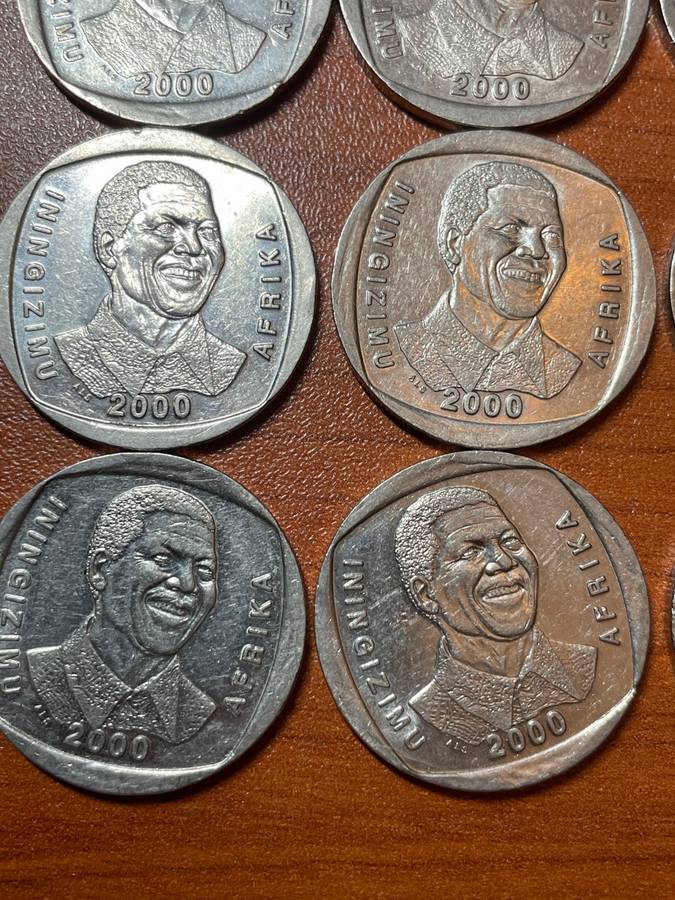 Mandela smiley coins price per each to take all 9