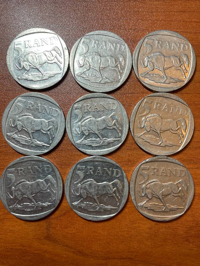 Mandela smiley coins price per each to take all 9