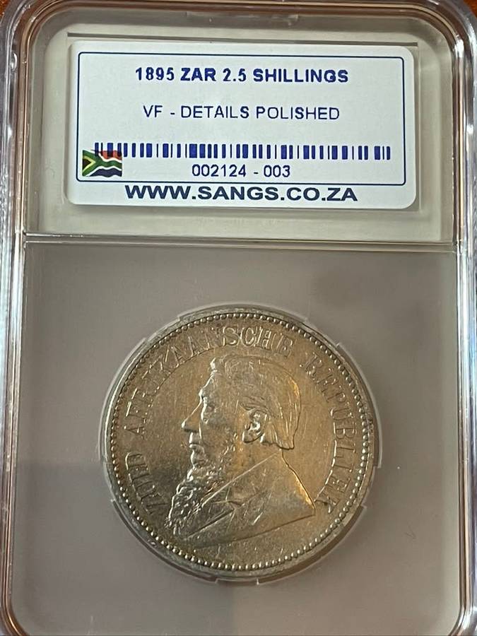 1895 2 1/2 Shilling with VF details - Hard to find