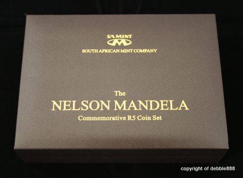 ***Mandela Commemorative R5 Coin Set - 2000 Proof-like & 2008 laser-frosted coins*** !!!!!!