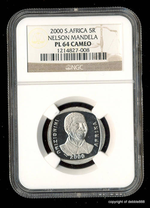 ***** SCARCE!!!!! PL64 CAMEO * Mandela 2000 coin ***** NGC graded *** !!!