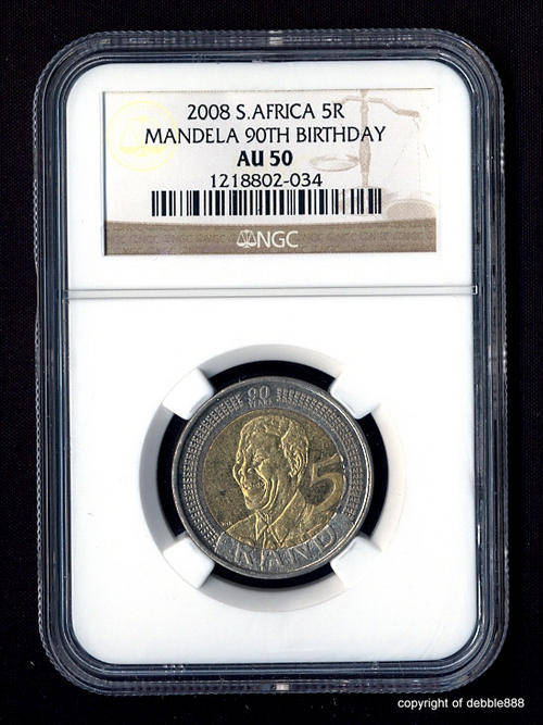 *** NGC AU50 *** Birthday Mandela R5 *** !!!