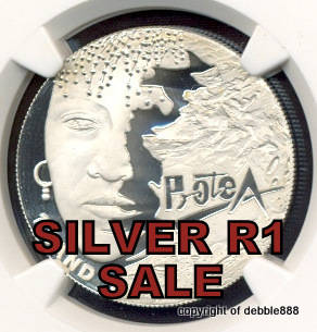 SILVER 1 RAND SALE !!!!! *** 1997 Women - PF69 UC - 2nd HIGHEST GRADE !!! Only 2 graded higher !!!