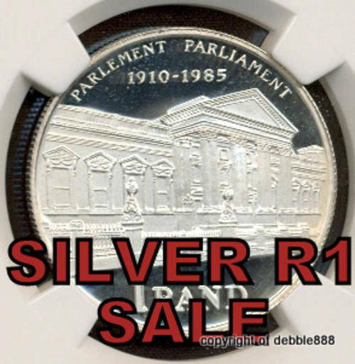 SILVER 1 RAND SALE !!!!! ***1985 Parliament Anniversary - PF67 Ultra Cameo - HIGH GRADE !!!