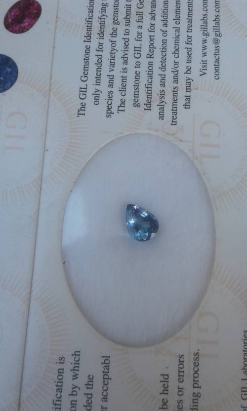 1.33 ct "GIL" CERTIFIED TOP CLASS FIRE BLUISH VIOLET 100% NATURAL TANZANITE