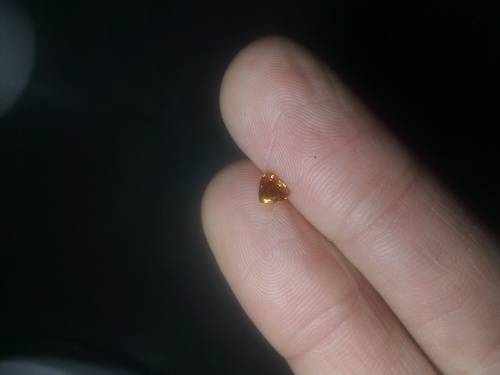 Natural 0.34 Ct Orange Brown Diamond
