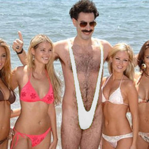 WHITE  BORAT MAN-KINI