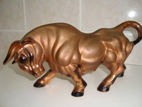 lovely detailed BULL ornament from the 1950/1960 s